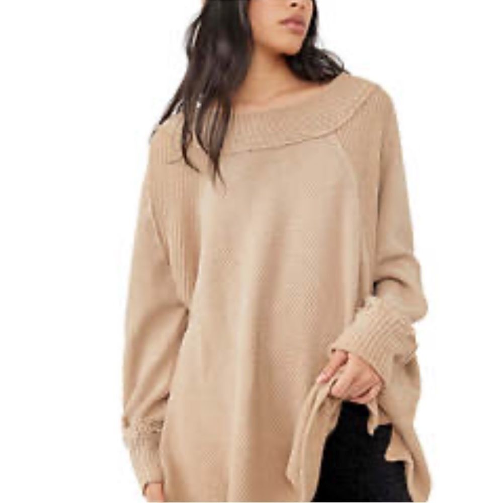 FREE PEOPLE She's A Keeper Top size M winter wheat free S, sweater - Picture 8 of 12